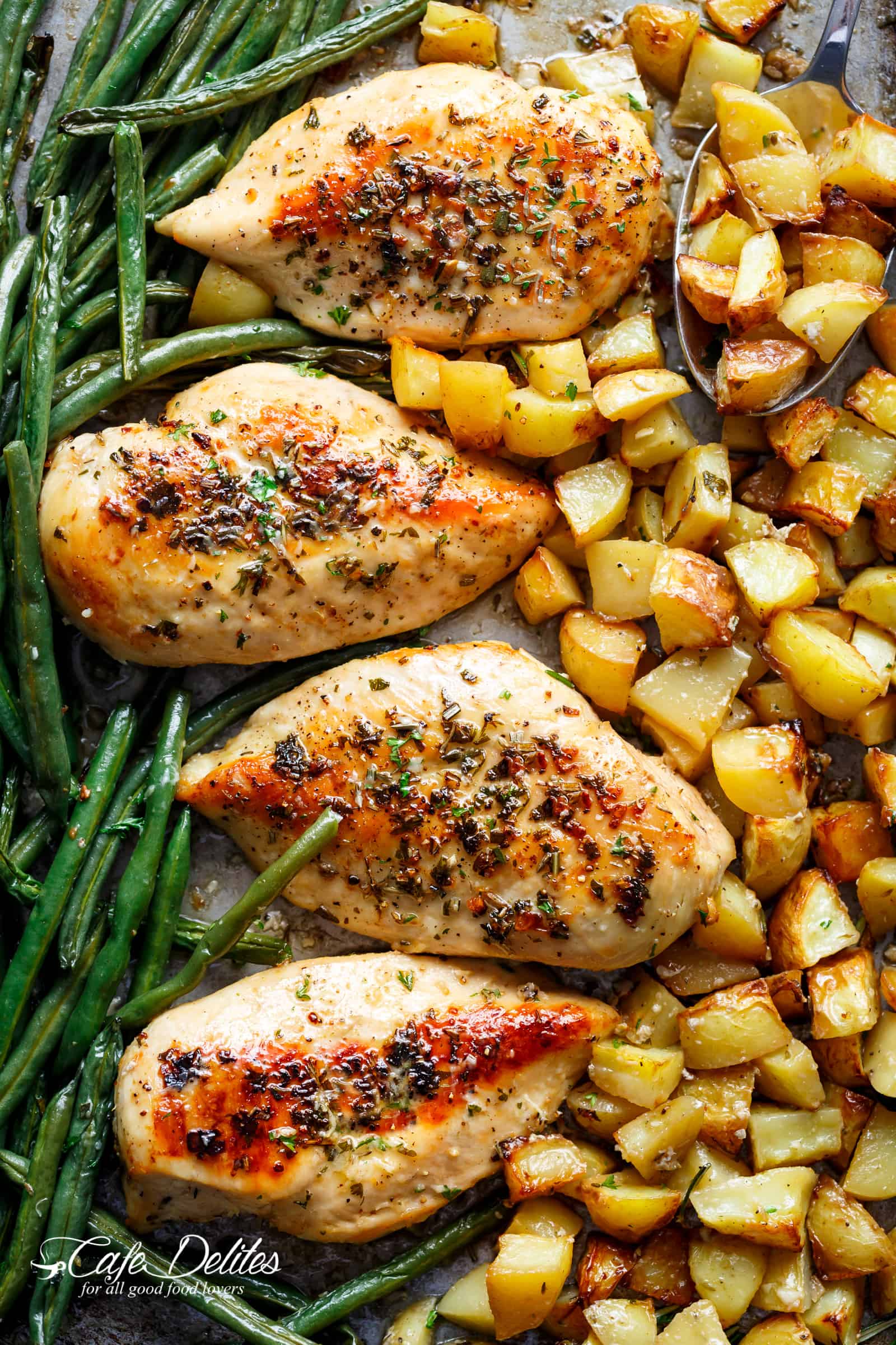 Sheet Pan Garlic Herb Butter Chicken & Potatoes - Furilia Entertainment