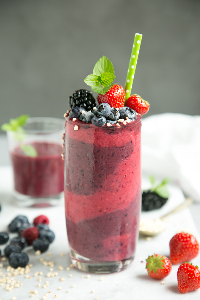 Superrrr Energy-boosting Mixed Berry Smoothie Recipe - Furilia ...